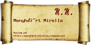 Menyhért Mirella névjegykártya